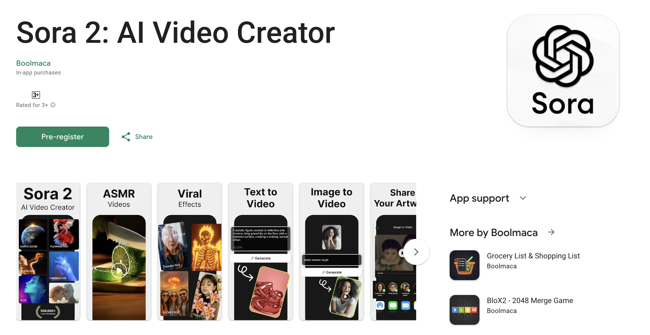 Sora2谷歌应用商店下载