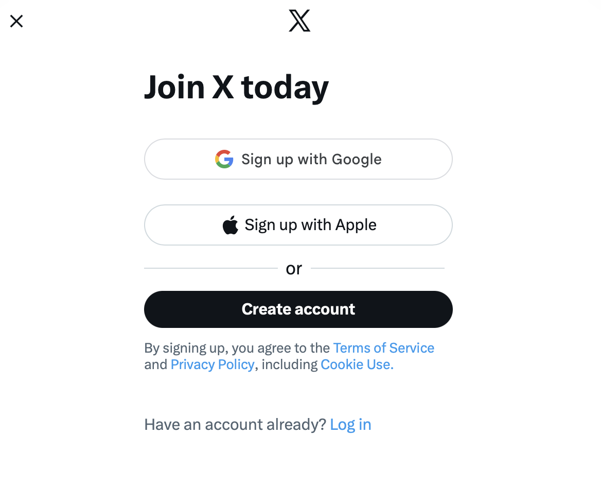 X推特账号怎么注册截图